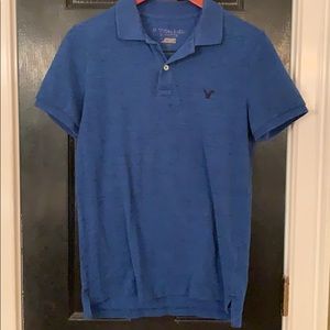 American Eagle blue polo shirt size small